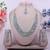 White rhodium premium designer american diamond and stone work necklace set
