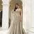 Ivory Net Embroidered & Thread Work Semi Stitched Lehenga Choli