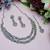 White rhodium premium designer american diamond and stone work necklace set