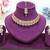 Gold yellow gold premium designer american diamond and stone work necklace set