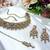 Gold yellow gold premium designer american diamond and stone work necklace set