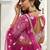 Dark Pink Net Embroidered & Thread Work Semi Stitched Lehenga Choli