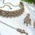Gold yellow gold premium designer american diamond and stone work necklace set