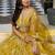 Mustard Net Embroidered & Thread Work Semi Stitched Lehenga Choli
