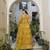 Mustard Net Embroidered & Thread Work Semi Stitched Lehenga Choli