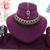 Green yellow gold premium designer american diamond and stone work necklace set
