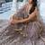 Brown Net Embroidered & Thread Work Semi Stitched Lehenga Choli