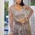 Brown Net Embroidered & Thread Work Semi Stitched Lehenga Choli
