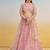 Pink Net Embroidered & Thread Work Semi Stitched Lehenga Choli
