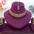Green yellow gold premium designer american diamond and stone work necklace set