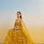 Mustard Net Embroidered & Thread Work Semi Stitched Lehenga Choli