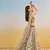Ivory Net Embroidered & Thread Work Semi Stitched Lehenga Choli