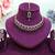Blue yellow gold premium designer american diamond and stone work necklace set