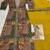 Yellow Heavy Fox Georgette Readymade Anarkali Shrug Suit With Silk Print