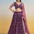 Dark Purple Net Embroidered & Thread Work Semi Stitched Lehenga Choli