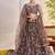 Purple Net Embroidered & Zari Work Semi Stitched Lehenga Choli