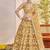 Yellow Net Embroidered & Thread Work Semi Stitched Lehenga Choli