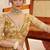 Yellow Net Embroidered & Thread Work Semi Stitched Lehenga Choli