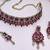 Purple yellow gold premium designer american diamond and stone work necklace set