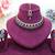 Blue yellow gold premium designer american diamond and stone work necklace set