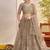 Grey Net Embroidered & Thread Work Semi Stitched Lehenga Choli
