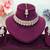 White yellow gold premium designer american diamond and stone work necklace set