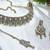 White yellow gold premium designer american diamond and stone work necklace set