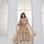Beige Net Embroidered & Thread Work Semi Stitched Lehenga Choli