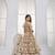 Beige Net Embroidered & Thread Work Semi Stitched Lehenga Choli