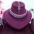Blue rose gold premium designer american diamond and stone work necklace set
