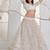 Off White Net Embroidered & Thread Work Semi Stitched Lehenga Choli