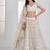 Off White Net Embroidered & Thread Work Semi Stitched Lehenga Choli