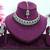 Green rose gold premium designer american diamond and stone work necklace set