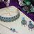 Green rose gold premium designer american diamond and stone work necklace set