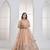 Peach Net Embroidered & Thread Work Semi Stitched Lehenga Choli