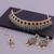 Green rose gold premium designer american diamond and stone work necklace set