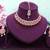 Purple rose gold premium designer american diamond and stone work necklace set