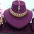 Green rose gold premium designer american diamond and stone work necklace set
