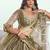 Green Net Embroidered & Thread Work Semi Stitched Lehenga Choli
