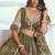 Green Net Embroidered & Thread Work Semi Stitched Lehenga Choli