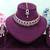 Blue rose gold premium designer american diamond and stone work necklace set