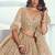 Beige Net Embroidered & Thread Work Semi Stitched Lehenga Choli