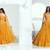 Yellow Net Embroidered & Thread Work Semi Stitched Lehenga Choli