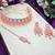 Pink rose gold premium designer american diamond and stone work necklace set
