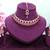 Purple rose gold premium designer american diamond and stone work necklace set