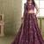 Wine Net Embroidered & Thread Work Semi Stitched Lehenga Choli