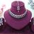 Blue rose gold premium designer american diamond and stone work necklace set