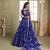 Royal Blue Net Embroidered & Thread Work Semi Stitched Lehenga Choli