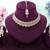 White rose gold premium designer american diamond and stone work necklace set