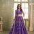 Violet Net Embroidered & Thread Work Semi Stitched Lehenga Choli